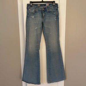 AG Belle flare Jeans. Size 26. Light distressed.